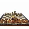 wood peacock painted chess