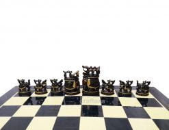 wooden carving chess set
