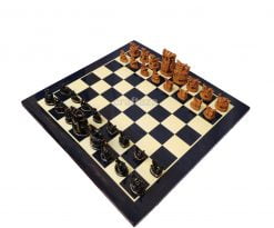 wooden carving chess set
