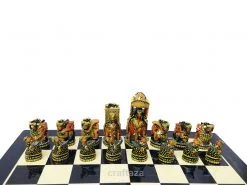 wooden maharajah chess pieces