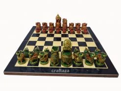 wood hand painted chess