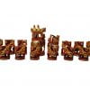 wooden painted chess set