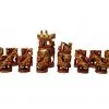 wooden painted chess set