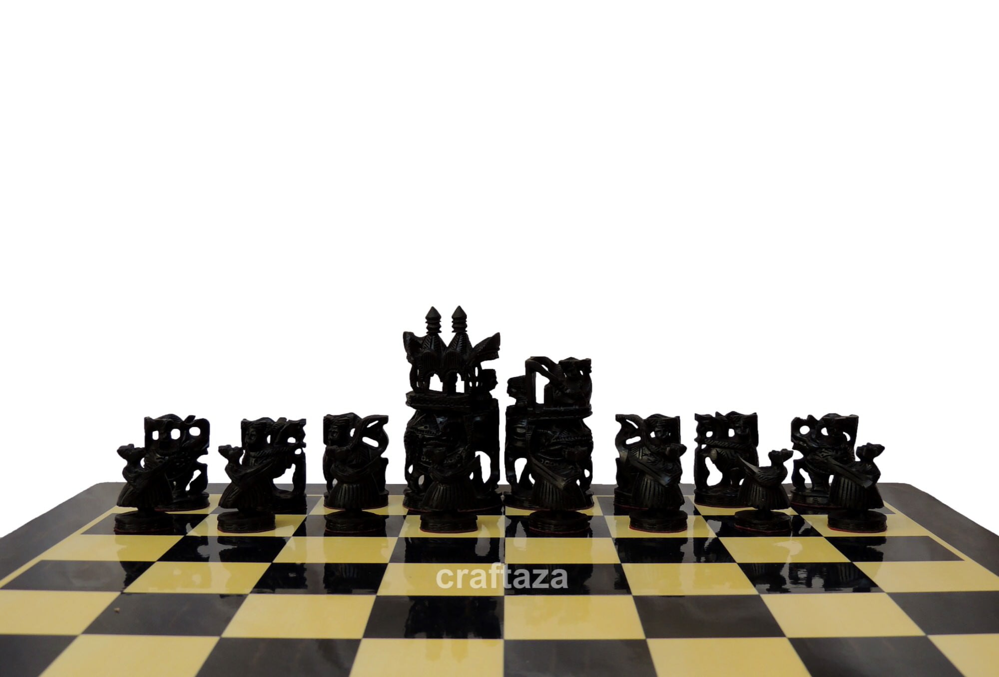 wood hand carved chess set