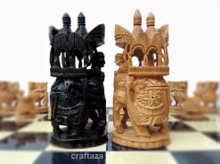 wooden carved chess