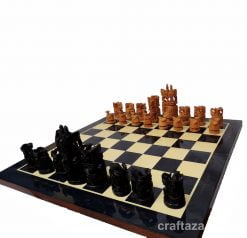 wooden carved chess